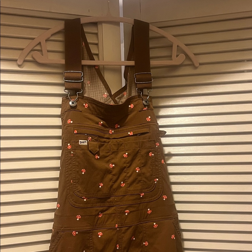 Duluth Trading Co Brown Floral Overalls